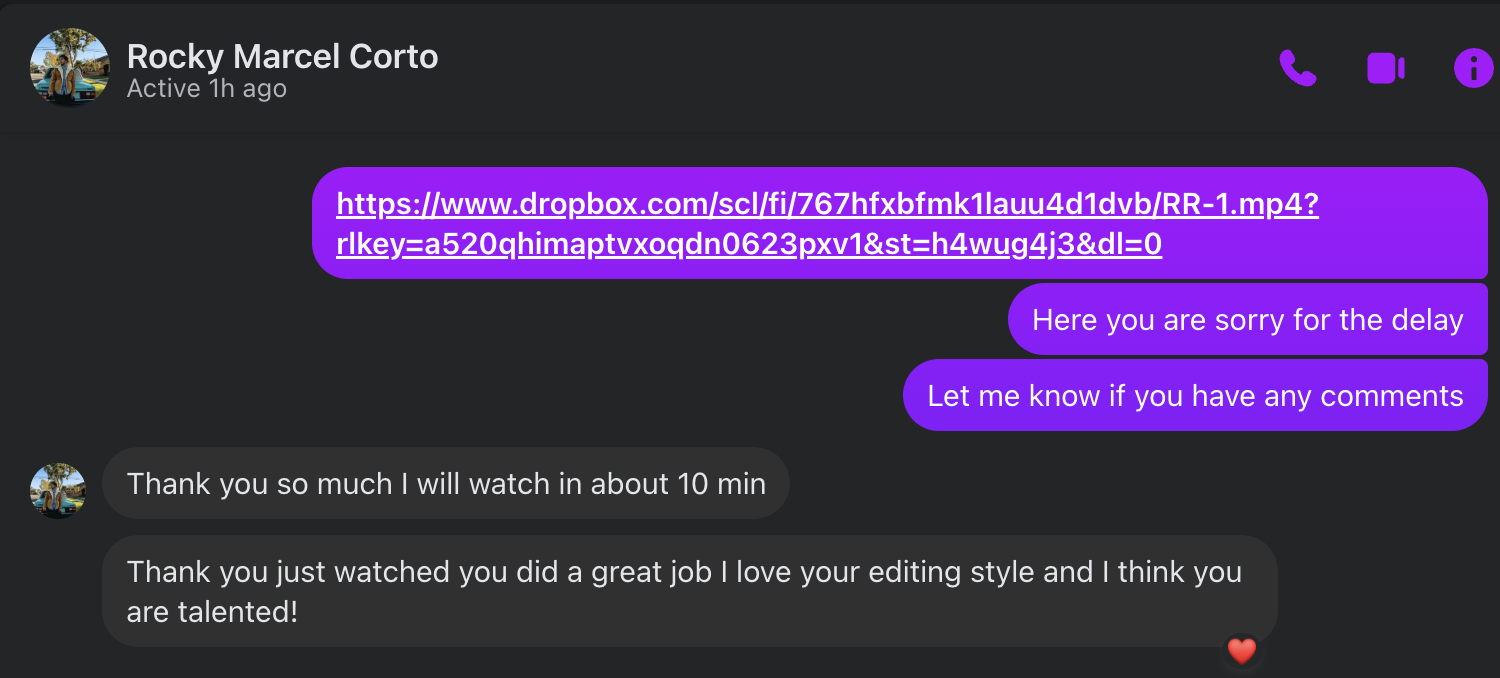 Original message from Rocky Marcel Corto